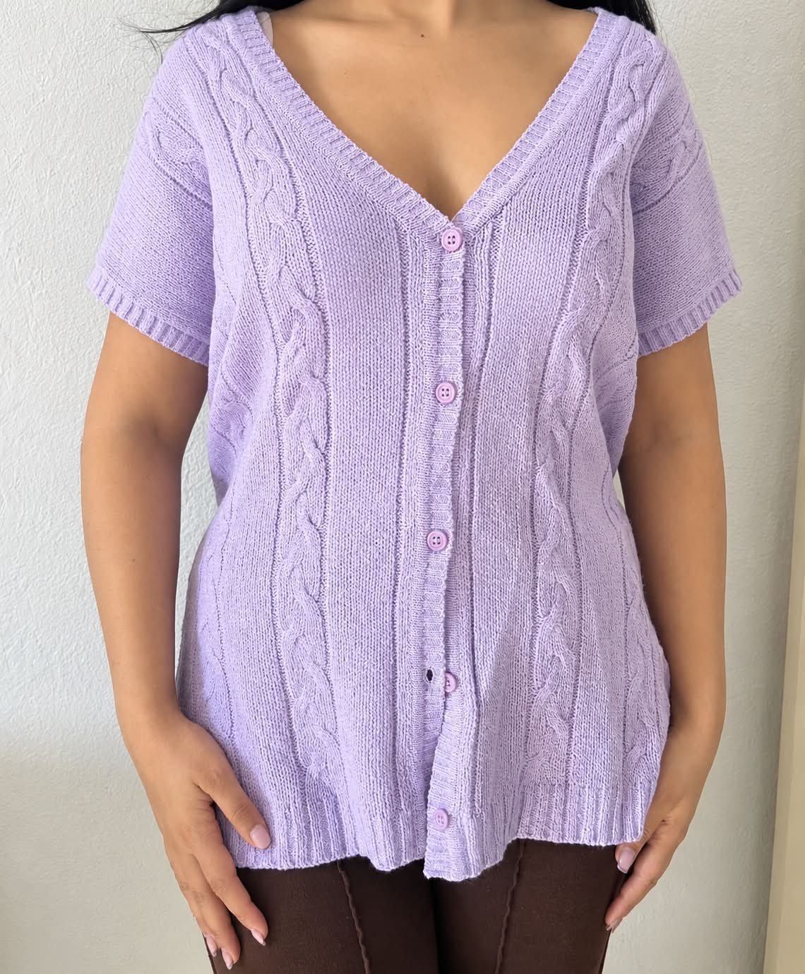 Gillet mauve lilas