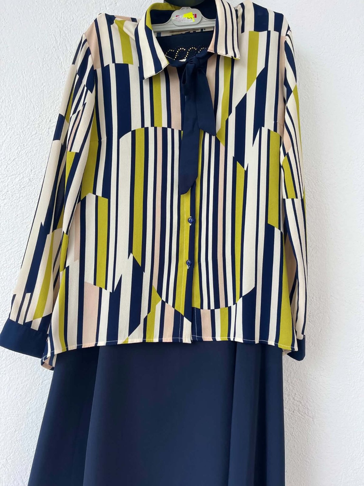 Ensemble belu marine et vert 