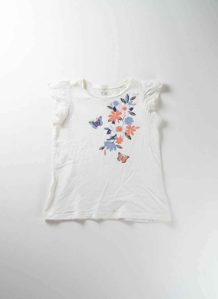 Pull blanc avec motif fleur C&A