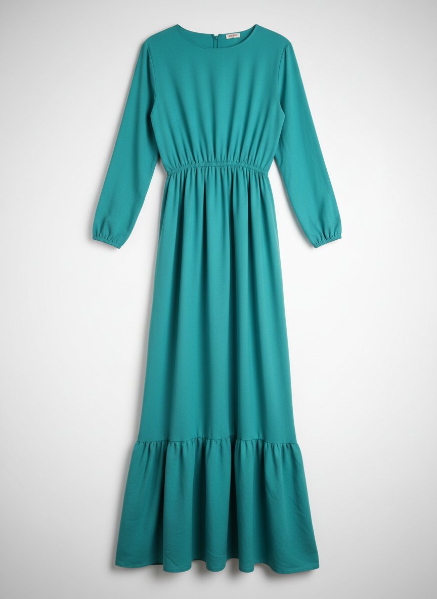 Robe avec volant et pour voilee 