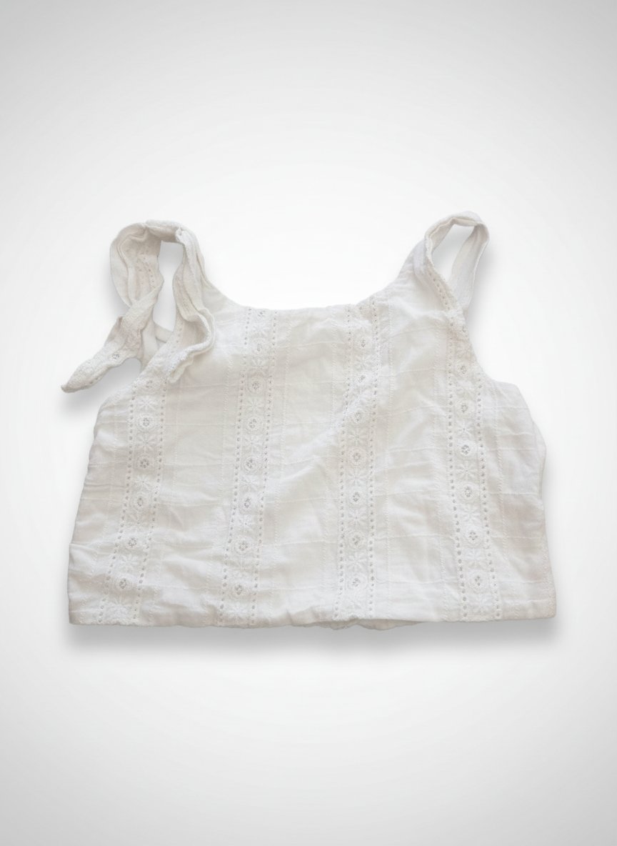 Top blanc zara avec broderie 