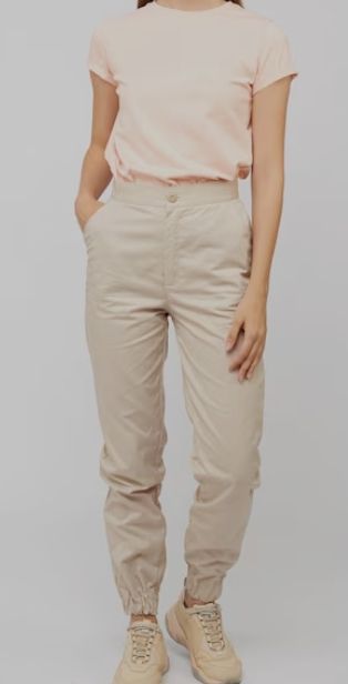 Pantalon cargo beige 