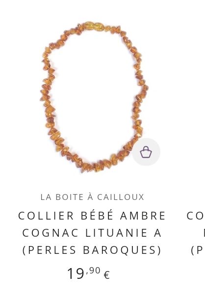 Colliers en ambre pour bébé 