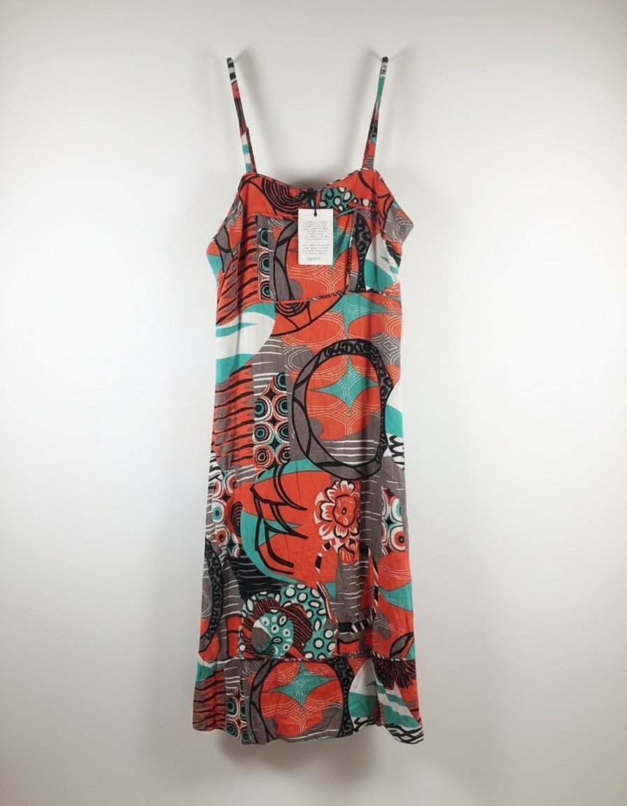 Robe bretelles tropical 