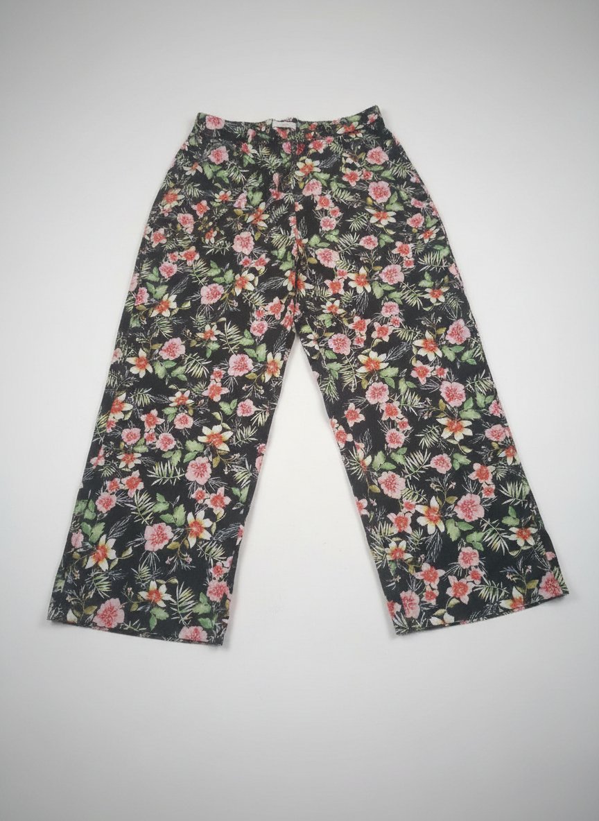Pantalon large floral fille mango 