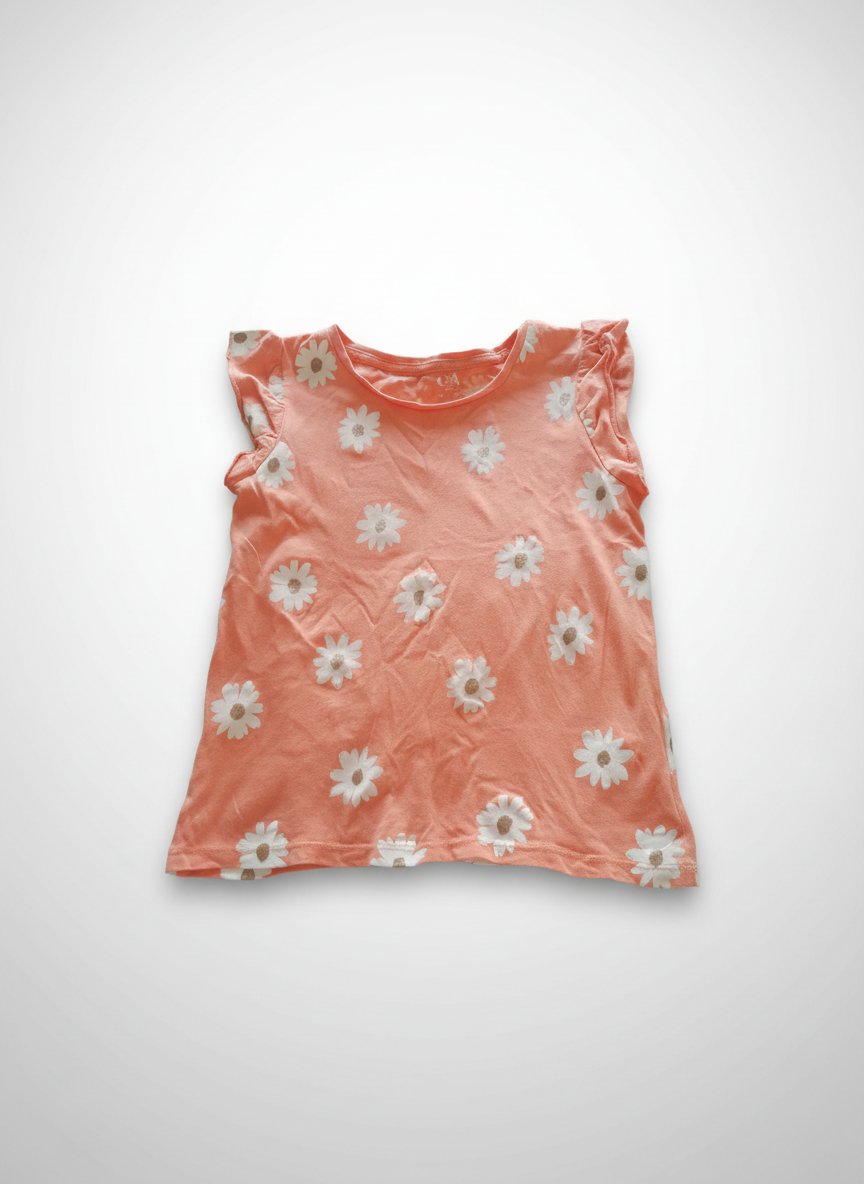 Pull imprimé florale orangé 