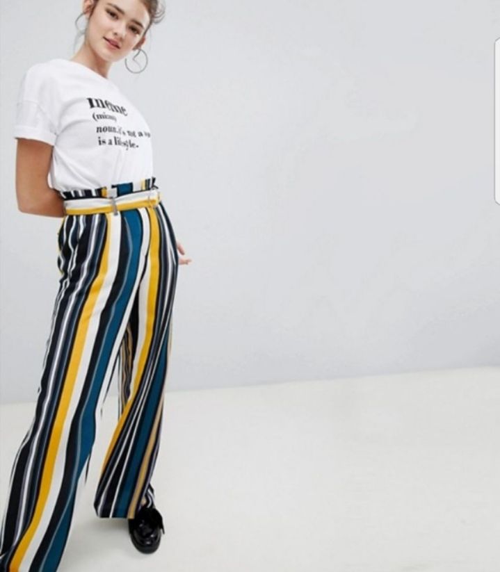 pantalon large bershka 