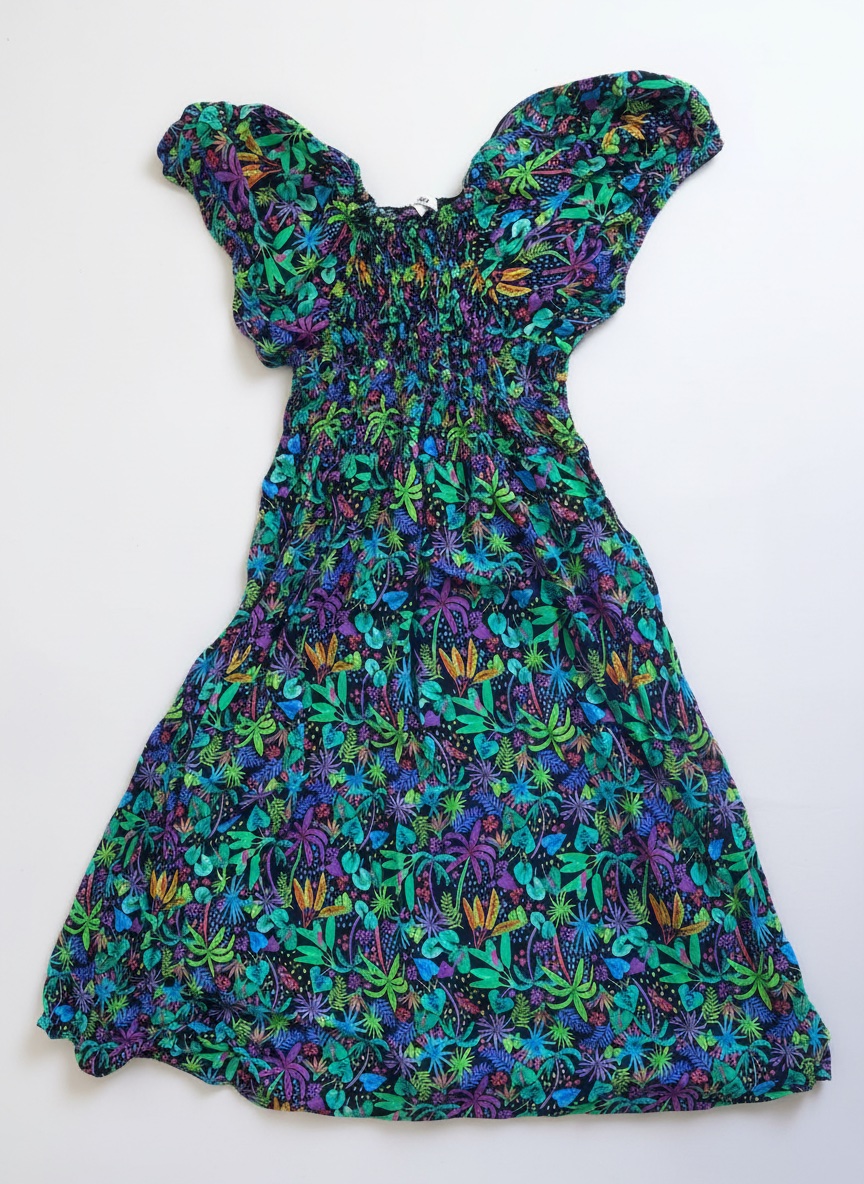 Robe à imprimé tropical