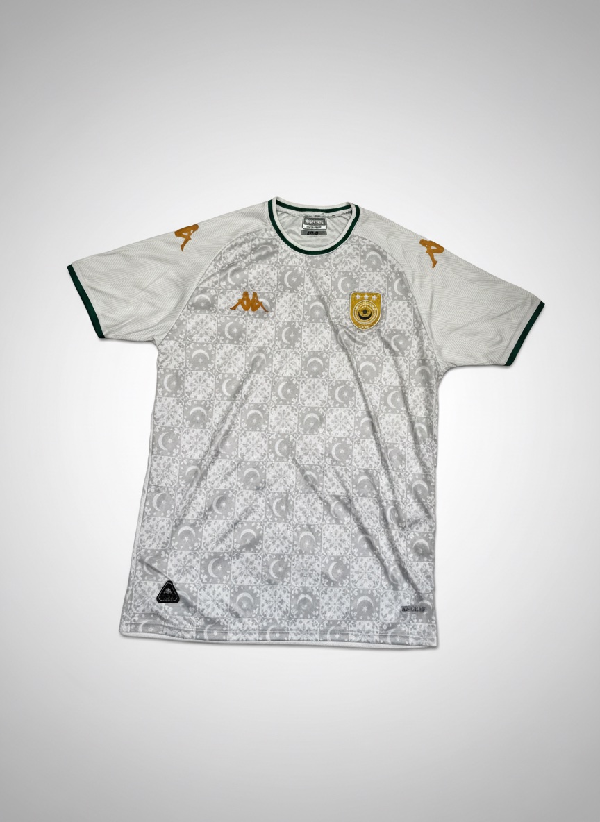 Maillot Kappa Espérance Sportive de Tunis (EST) – Blanc & Doré (Taille XXL)