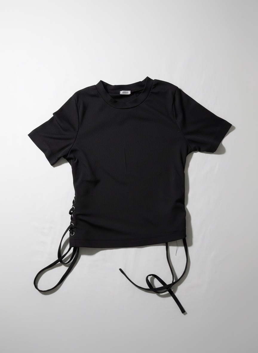 T-shirt noir à manches courtes Pimkie Taille xs/s