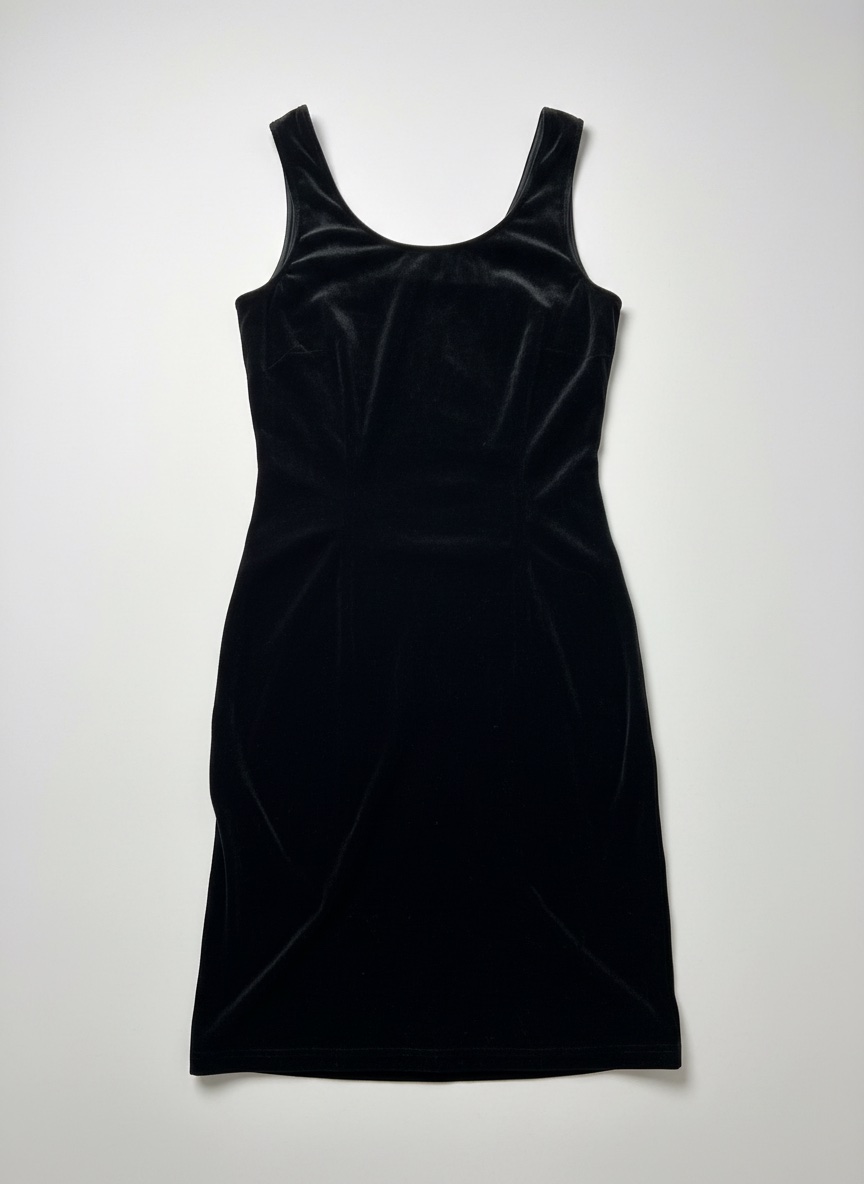 Robe en velour noir