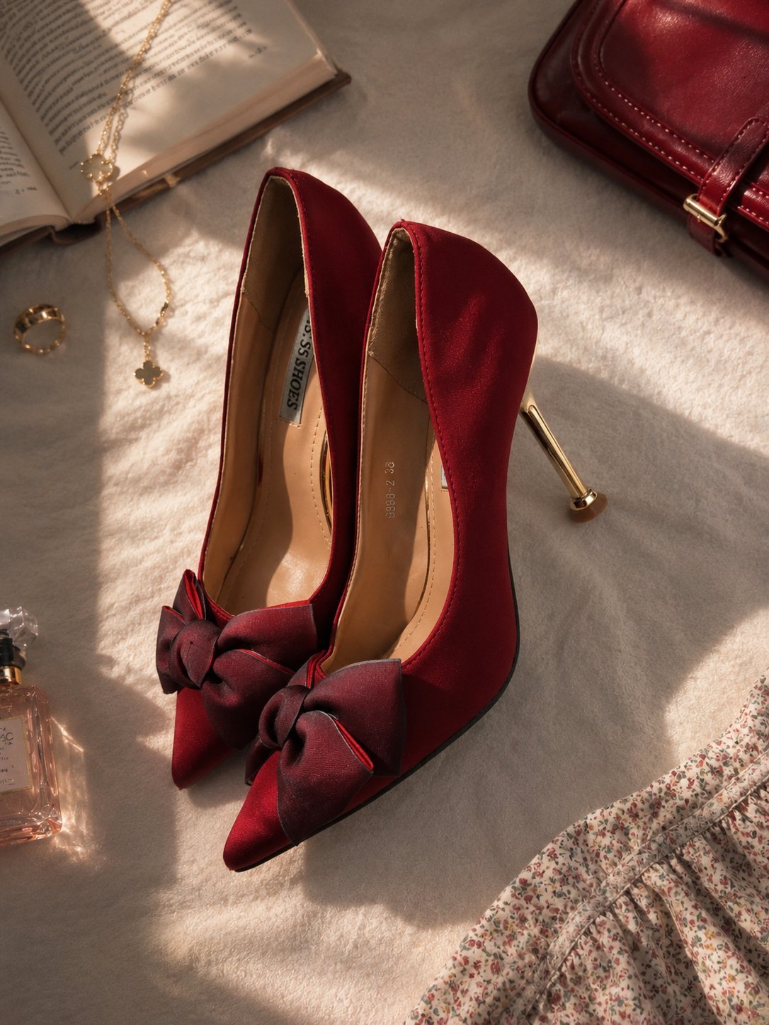Talon burgundy très élégant 