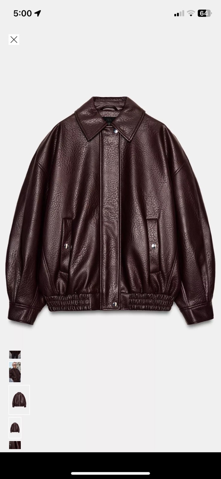Veste cuire 