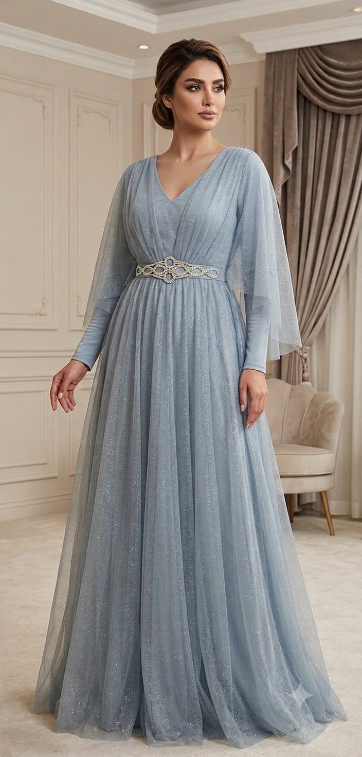 Robe soirée Bleu ciel 