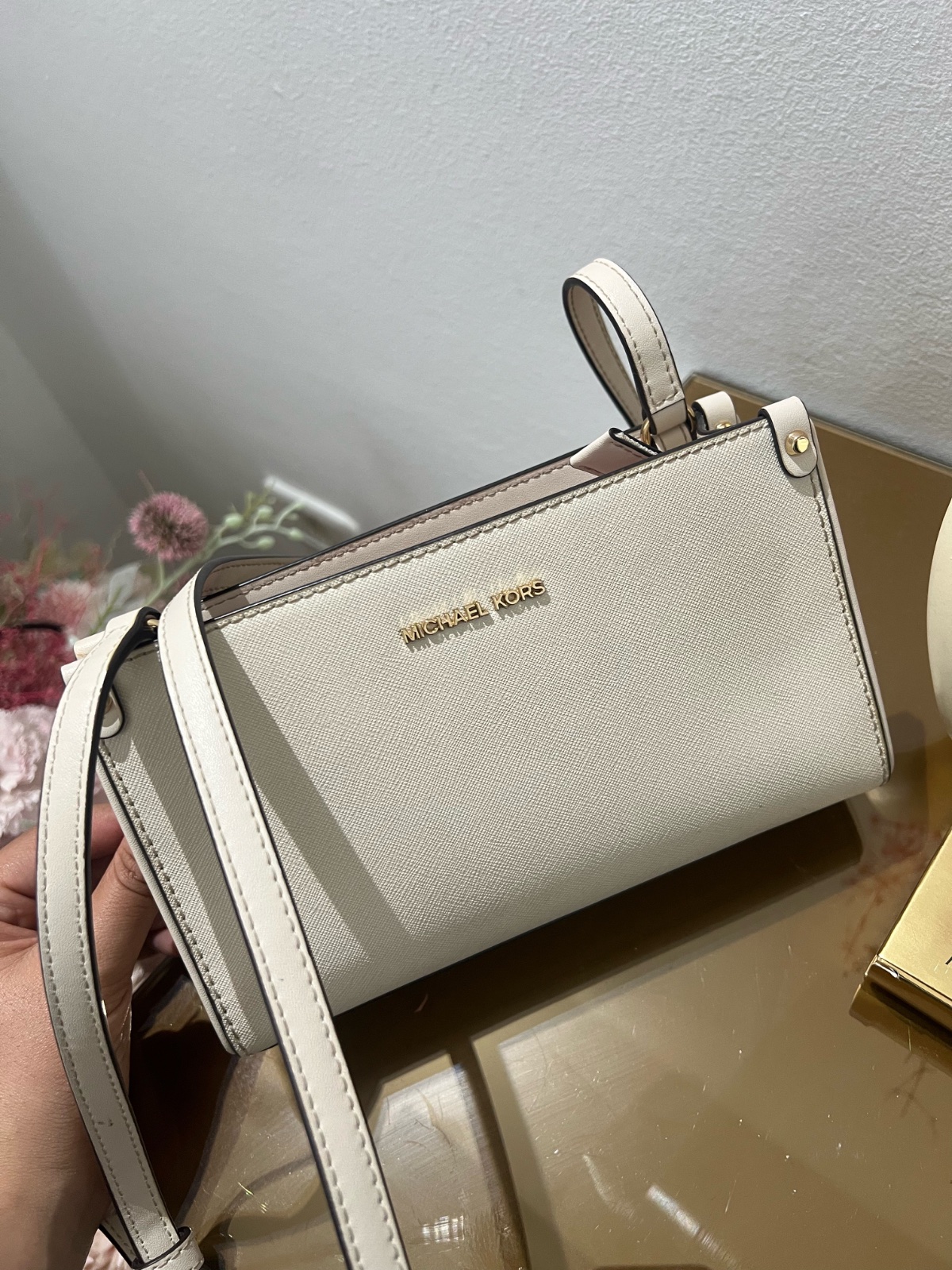 Sac michael kors beige clair