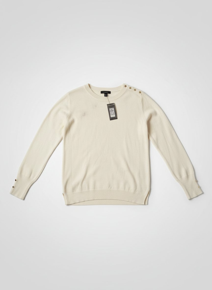 Pull blanc cassé en acrylique 