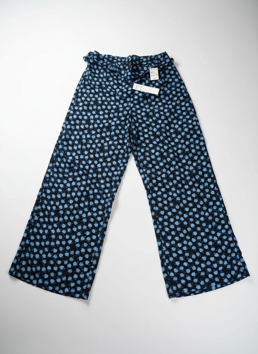 Pantalon large fluide avec ceinture 
