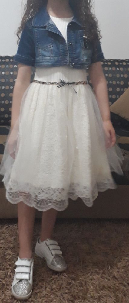 Robe enfant + veste courte djean