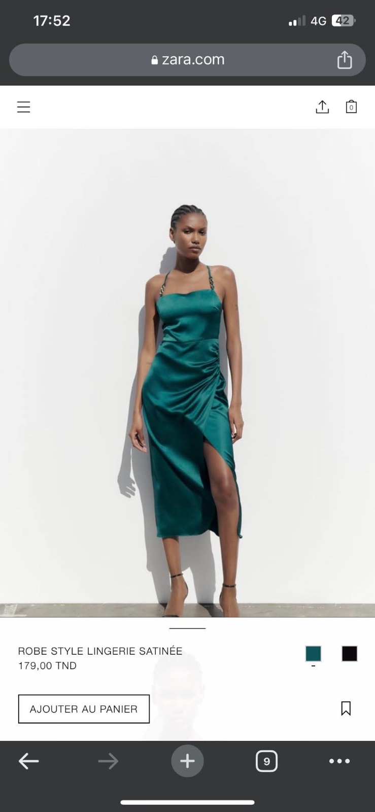 Robe vert rotana