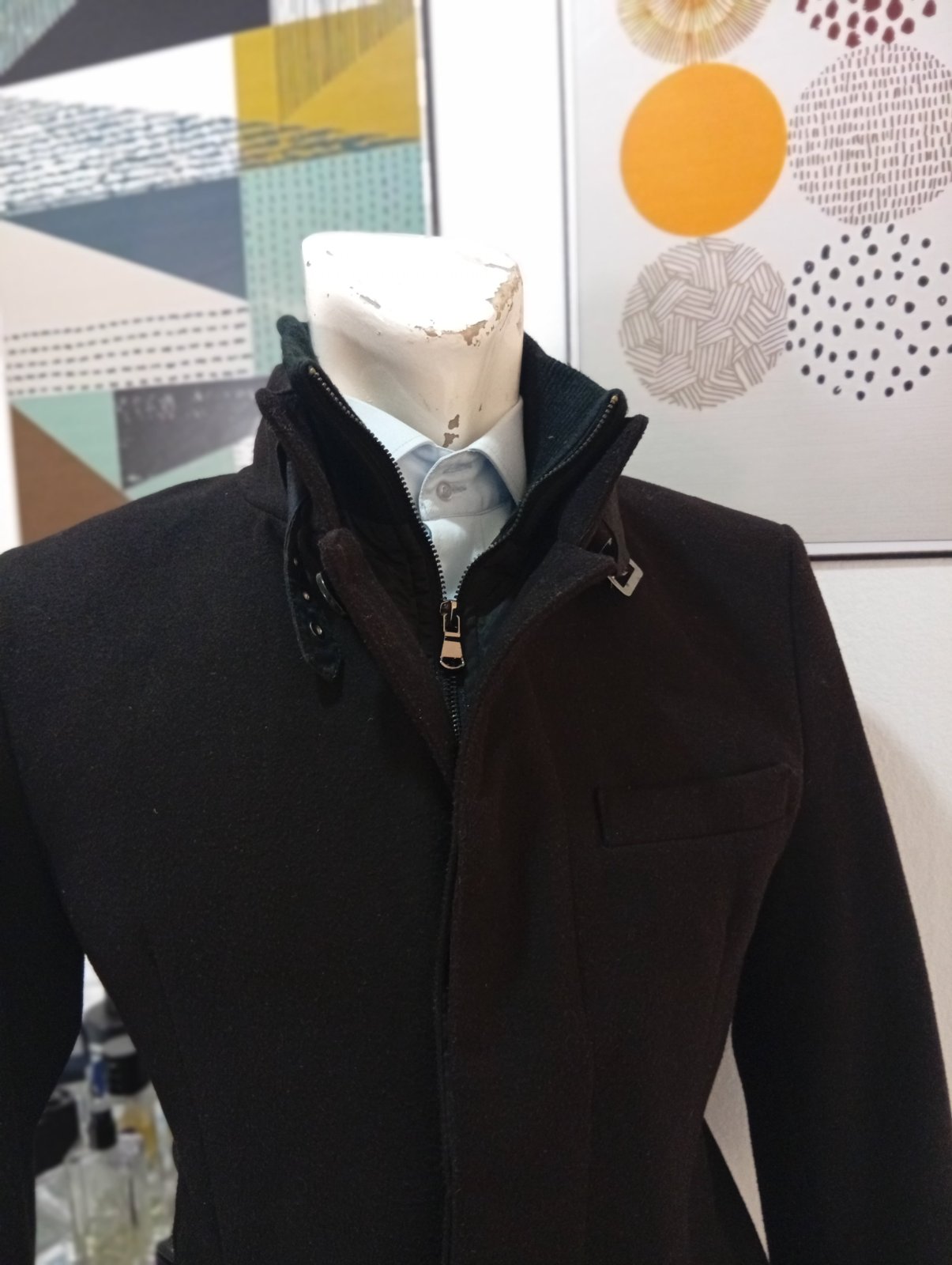 Manteau cashmire noir taille S