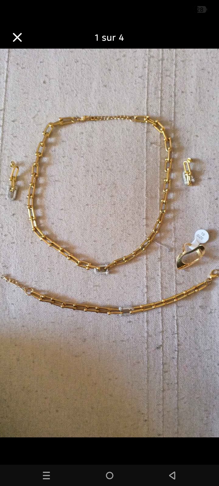 Parrure avec bague gratuit