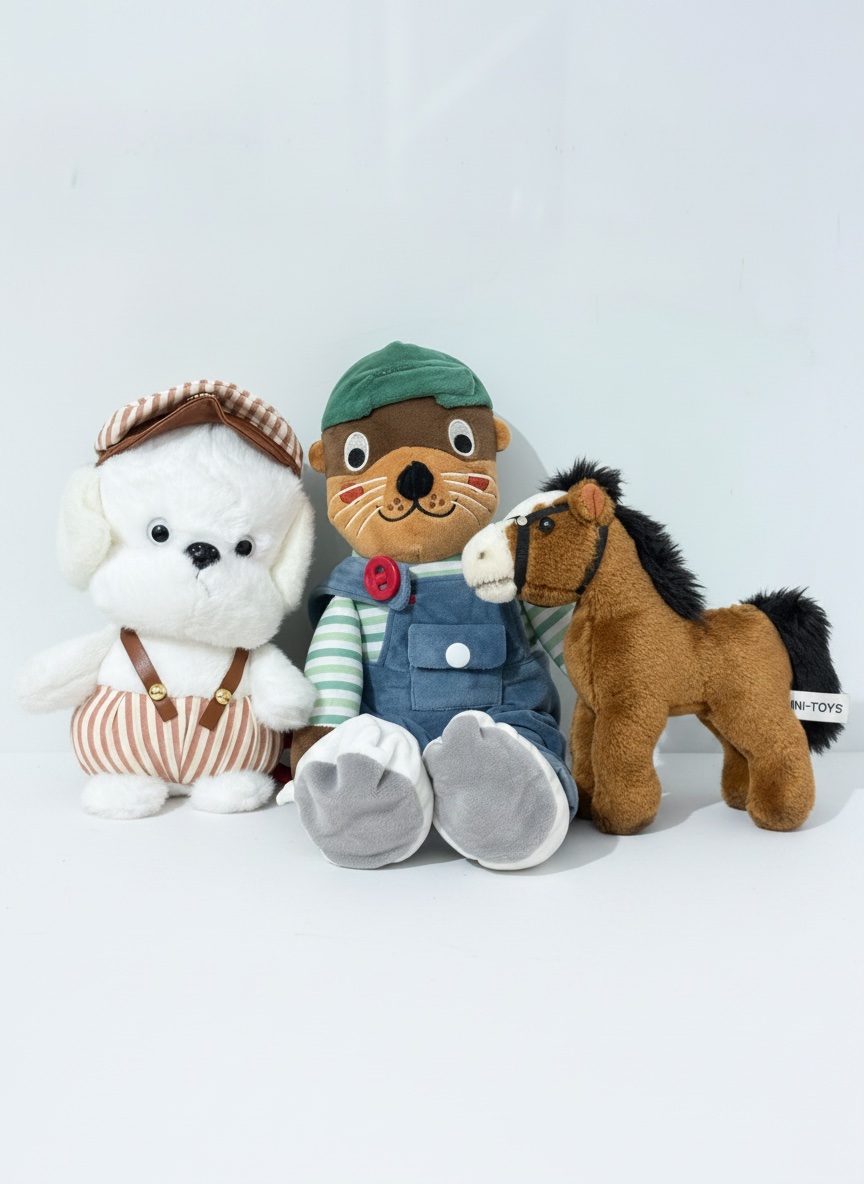 3 peluches 