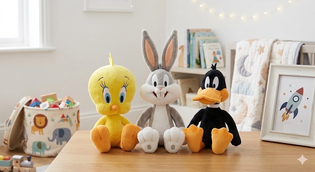 3 peluches 
