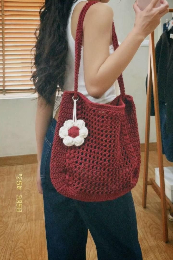 Totebag en crochet fait main