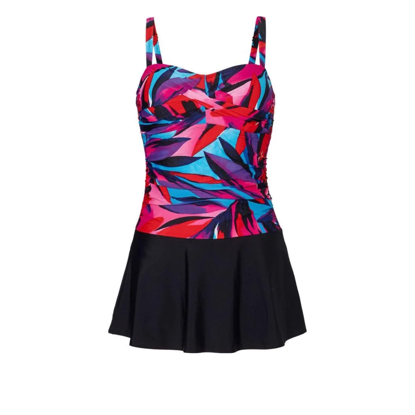 Maillot de bain jupette imprimé multicolore S/M
