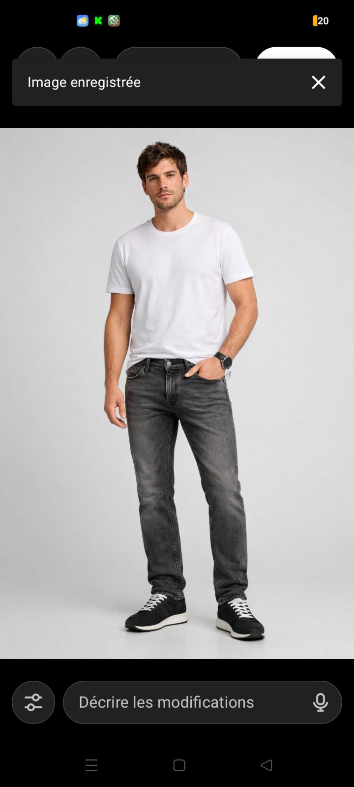 Jeans homme hm gris