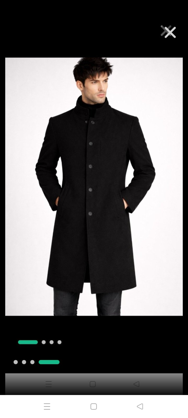 Manteau l'aid noir homme xl cachemir comme neuf