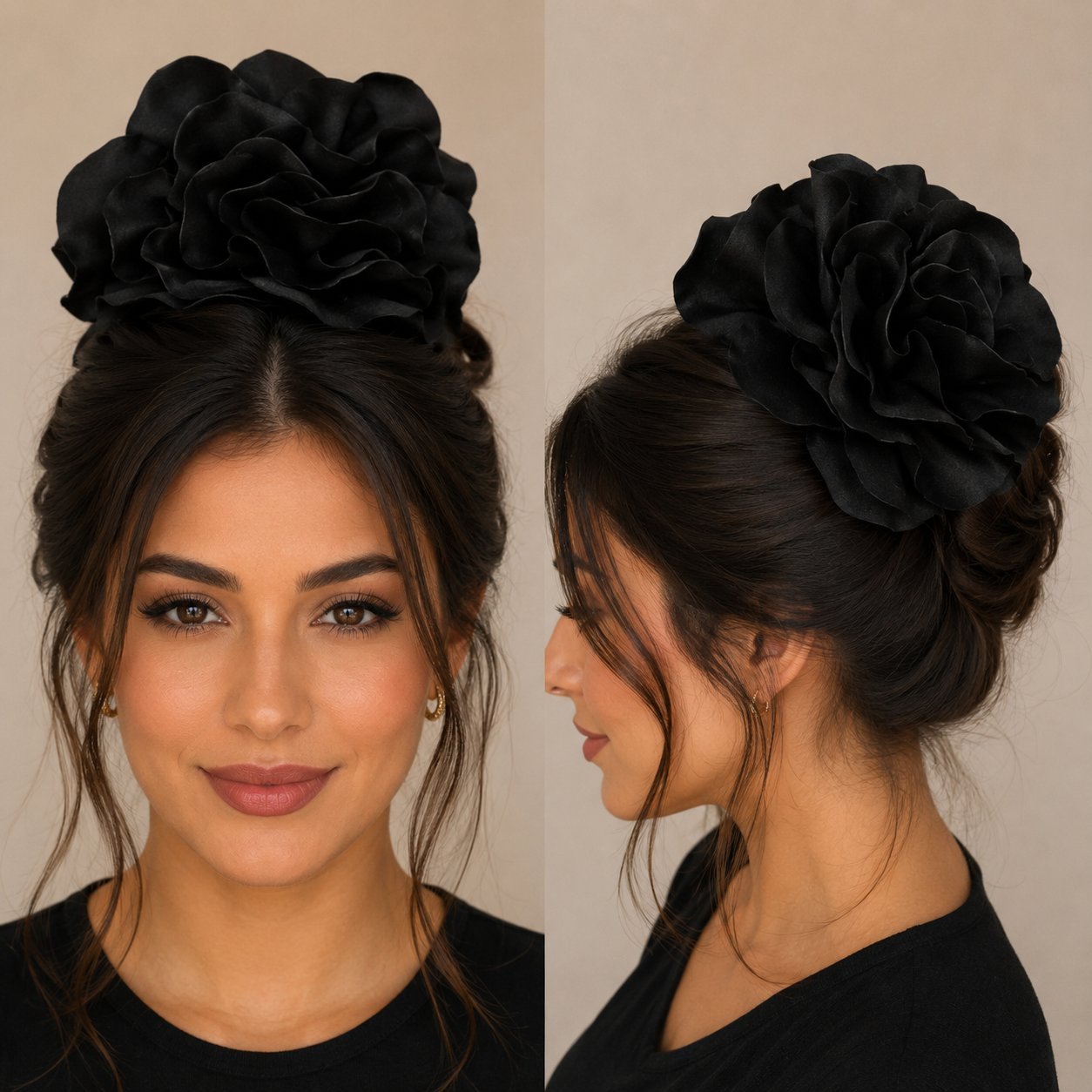 Eclypse cheveux noir strass