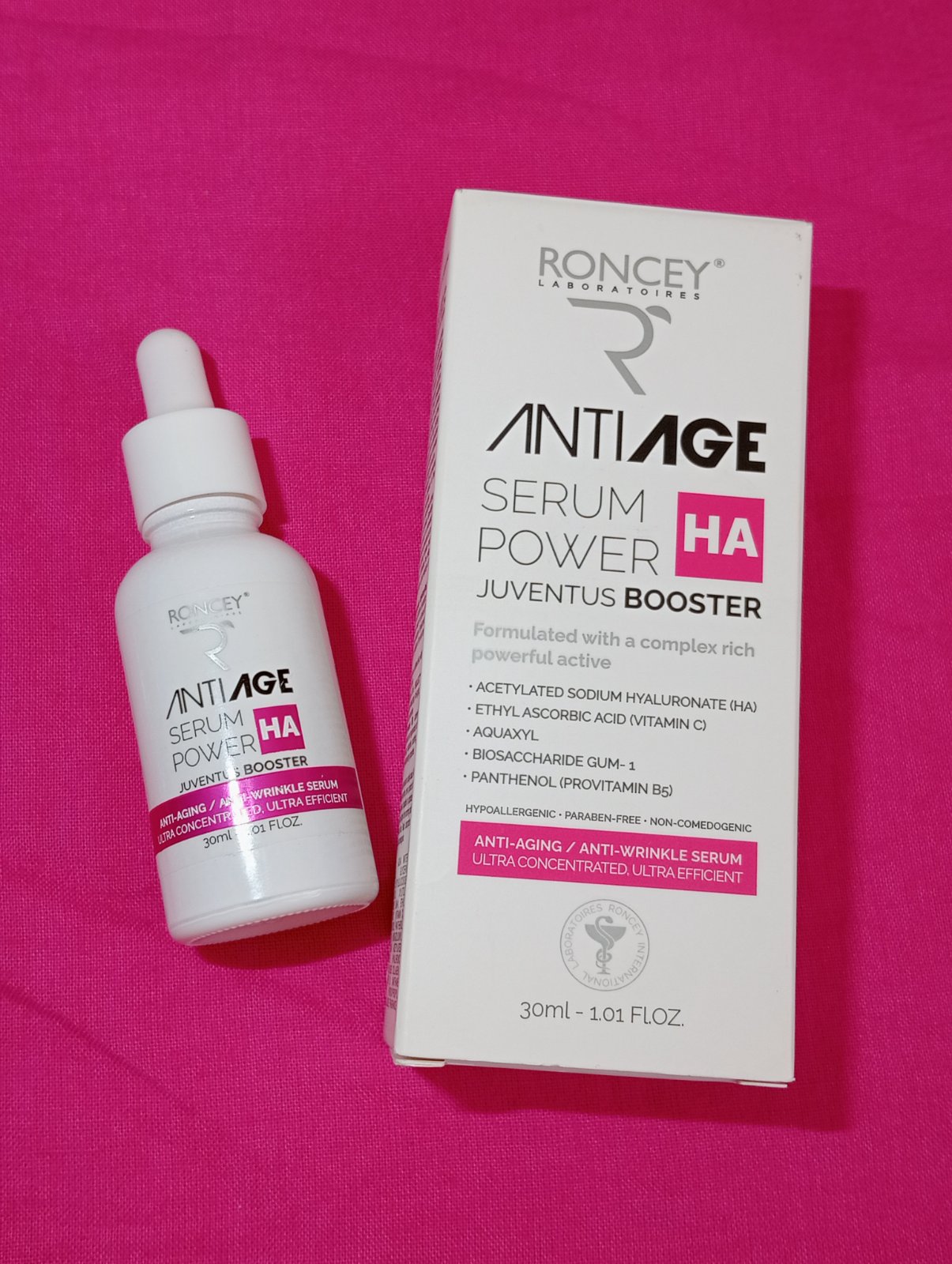 Roncey Anti-Age Serum Power HA : Le booster d'éclat et de jeunesse