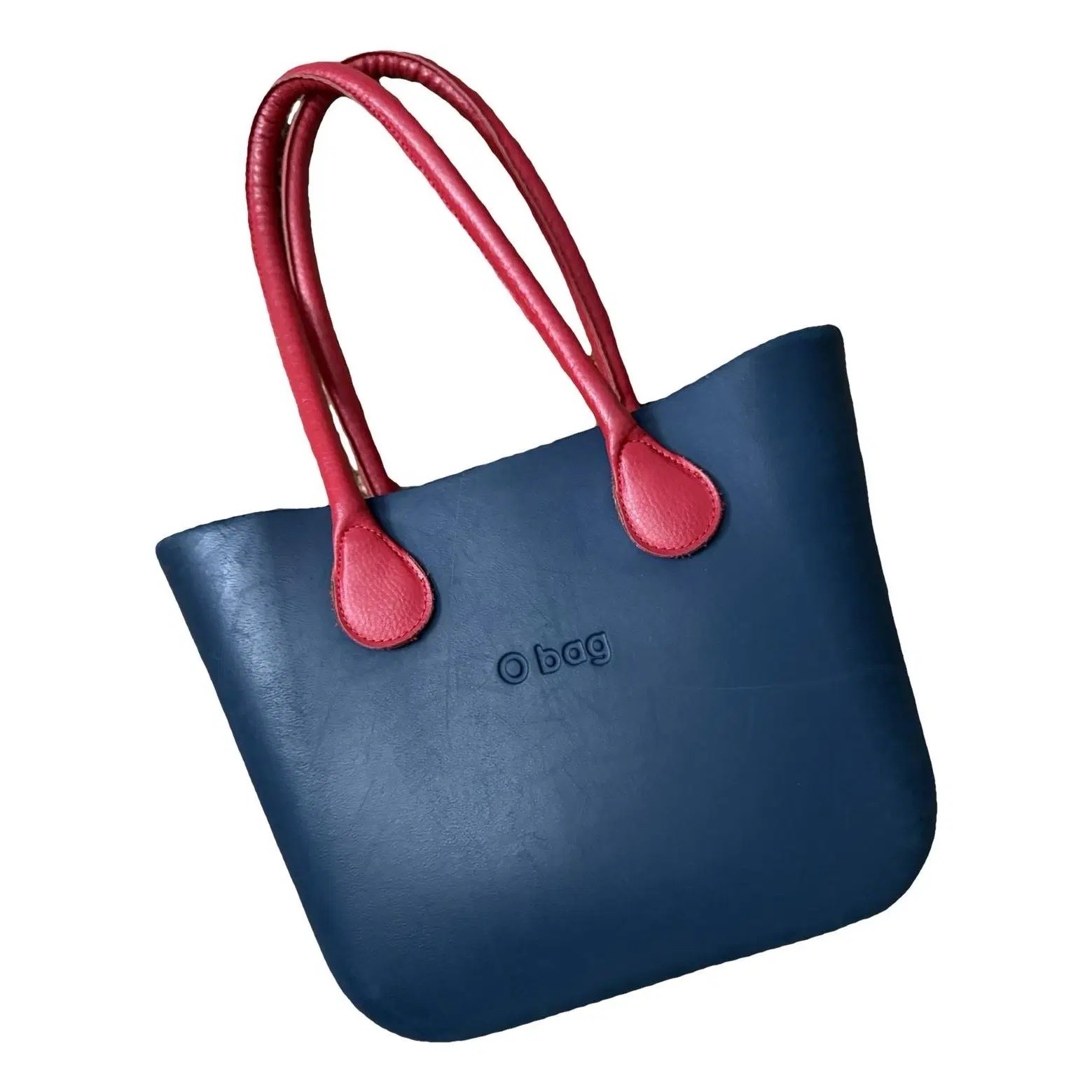 Sac Cabas Obag bleu marine avec anses rouges authentique 