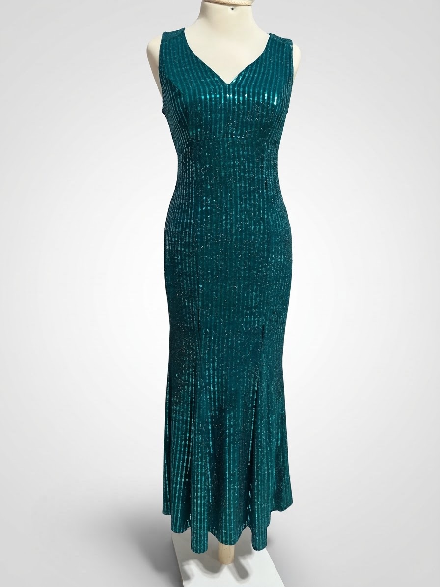 Robe soiree moulante brillante neuve avec etiquette