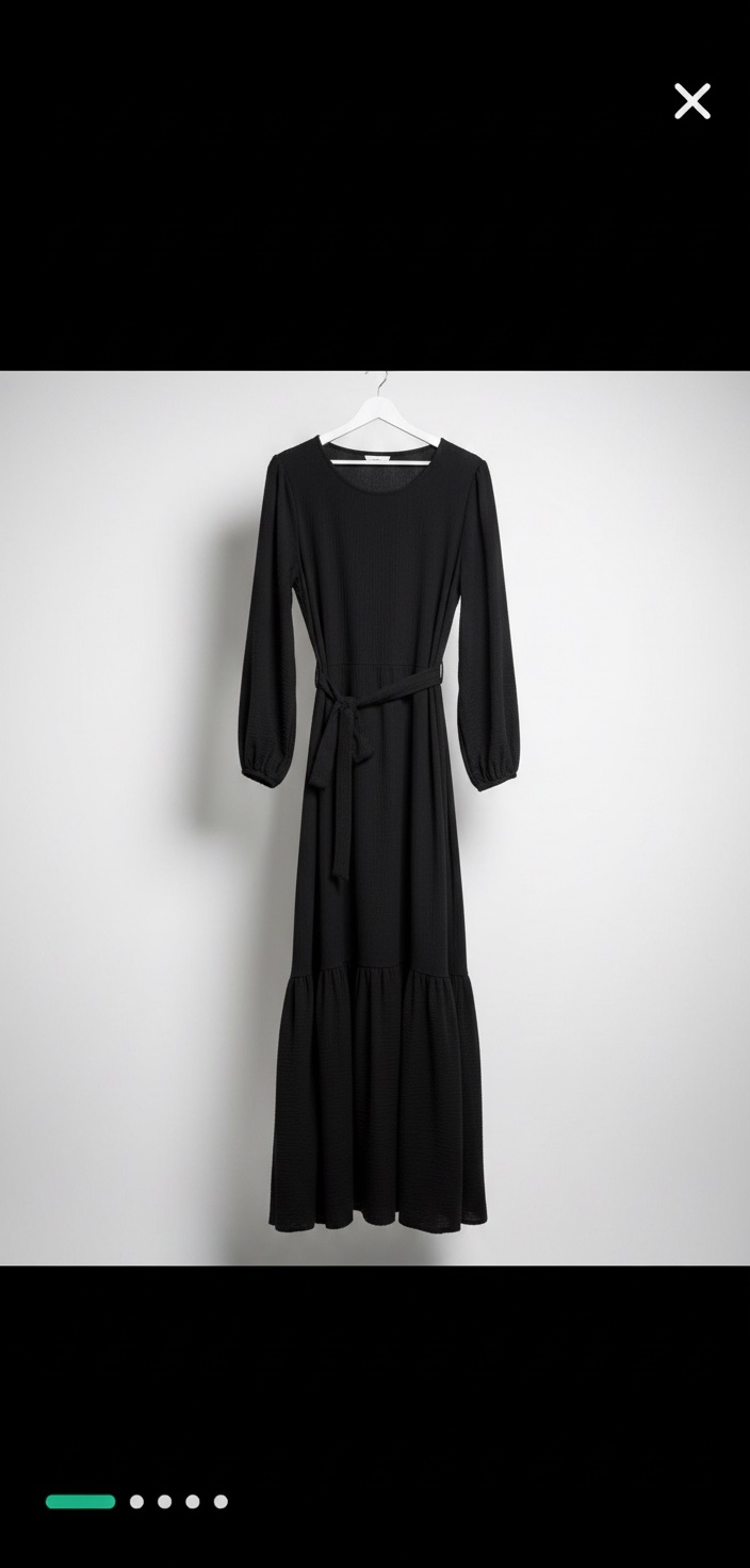 Robe noire maxi basique 