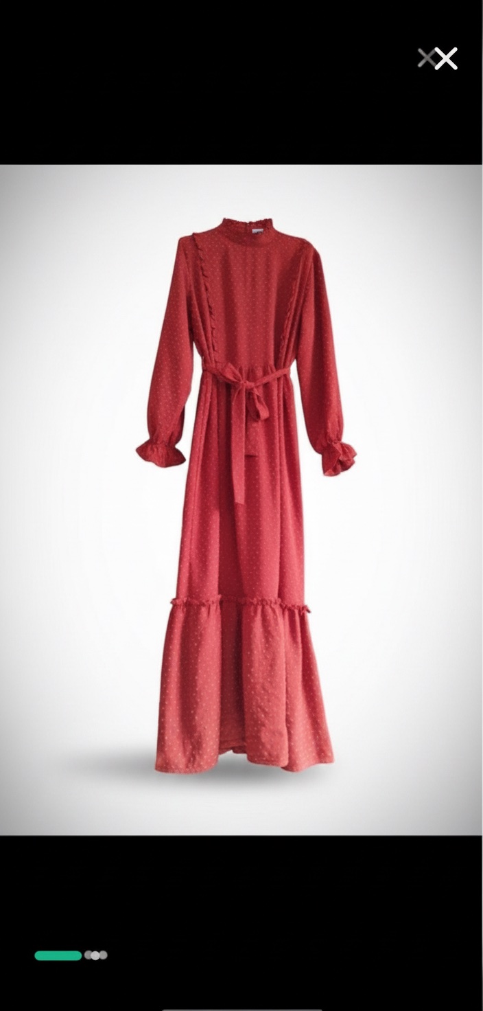 Jolie robe maxi manches longues made in Turquie 