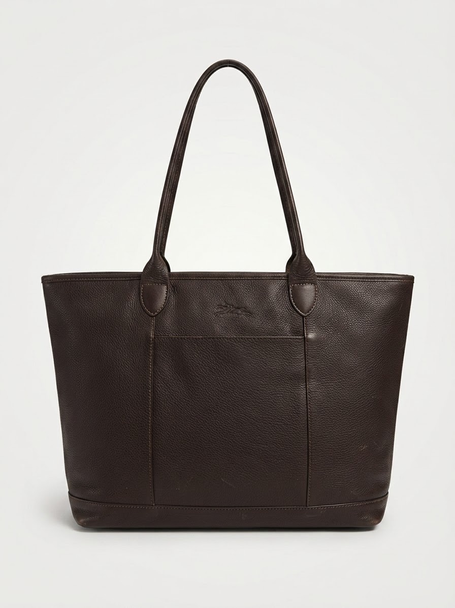 Longchamps Grand sac en cuir marron 