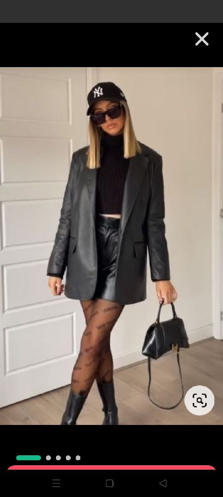 Blazer en cuir tendance hiver 2025