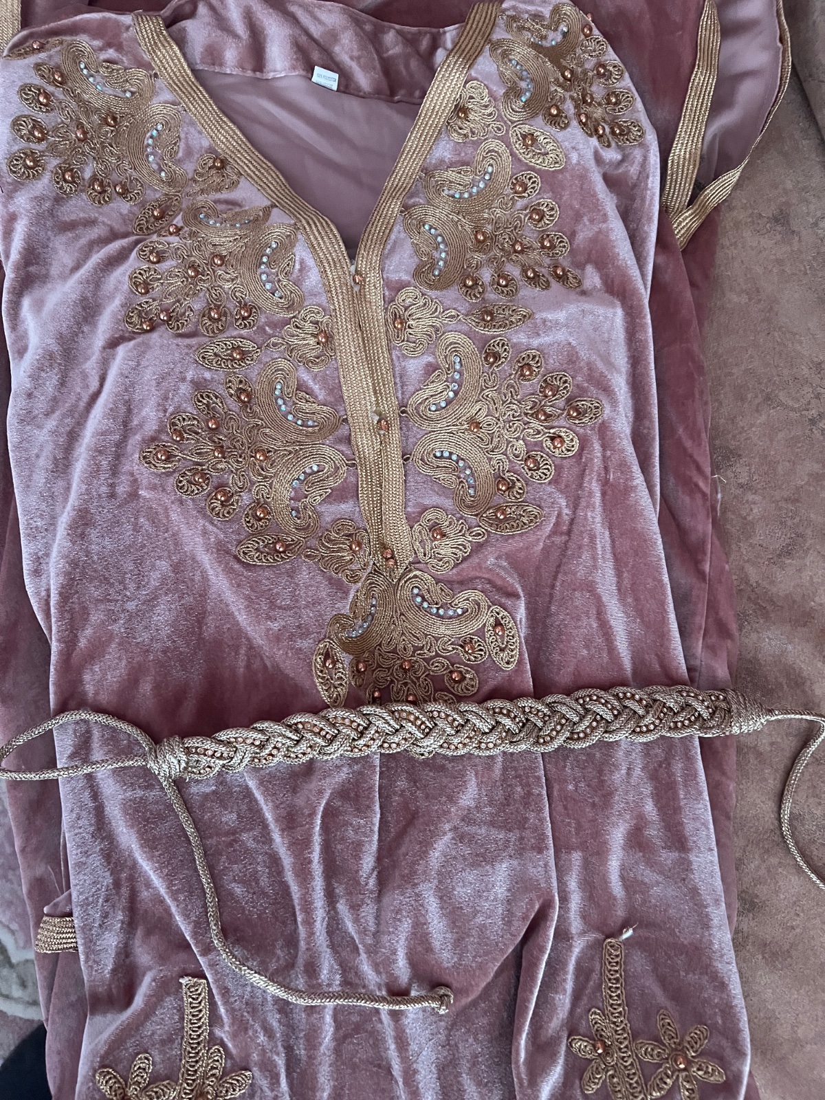 Caftan rose poudre