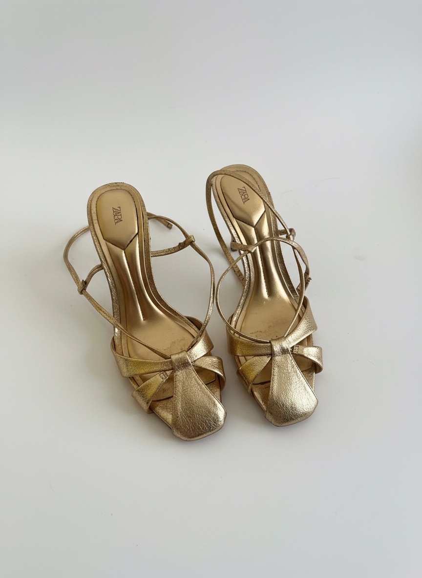 Sandales doré de chez Zara