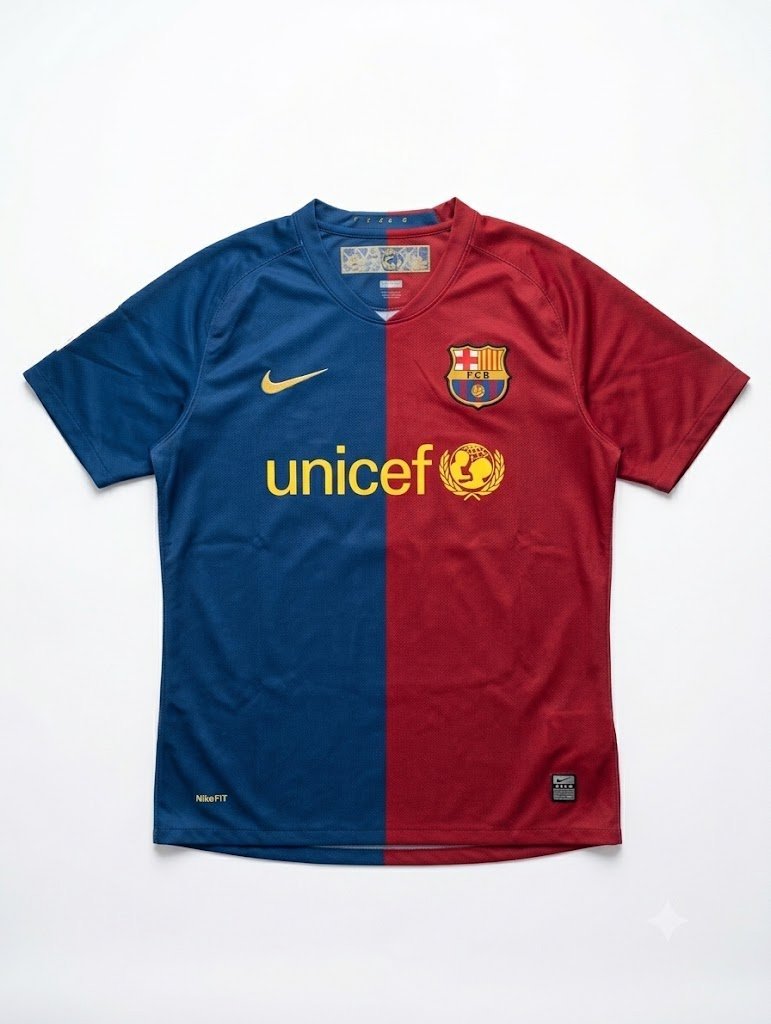 Maillot FC Barcelone Vintage 2008/2009 - Unicef (Taille L)