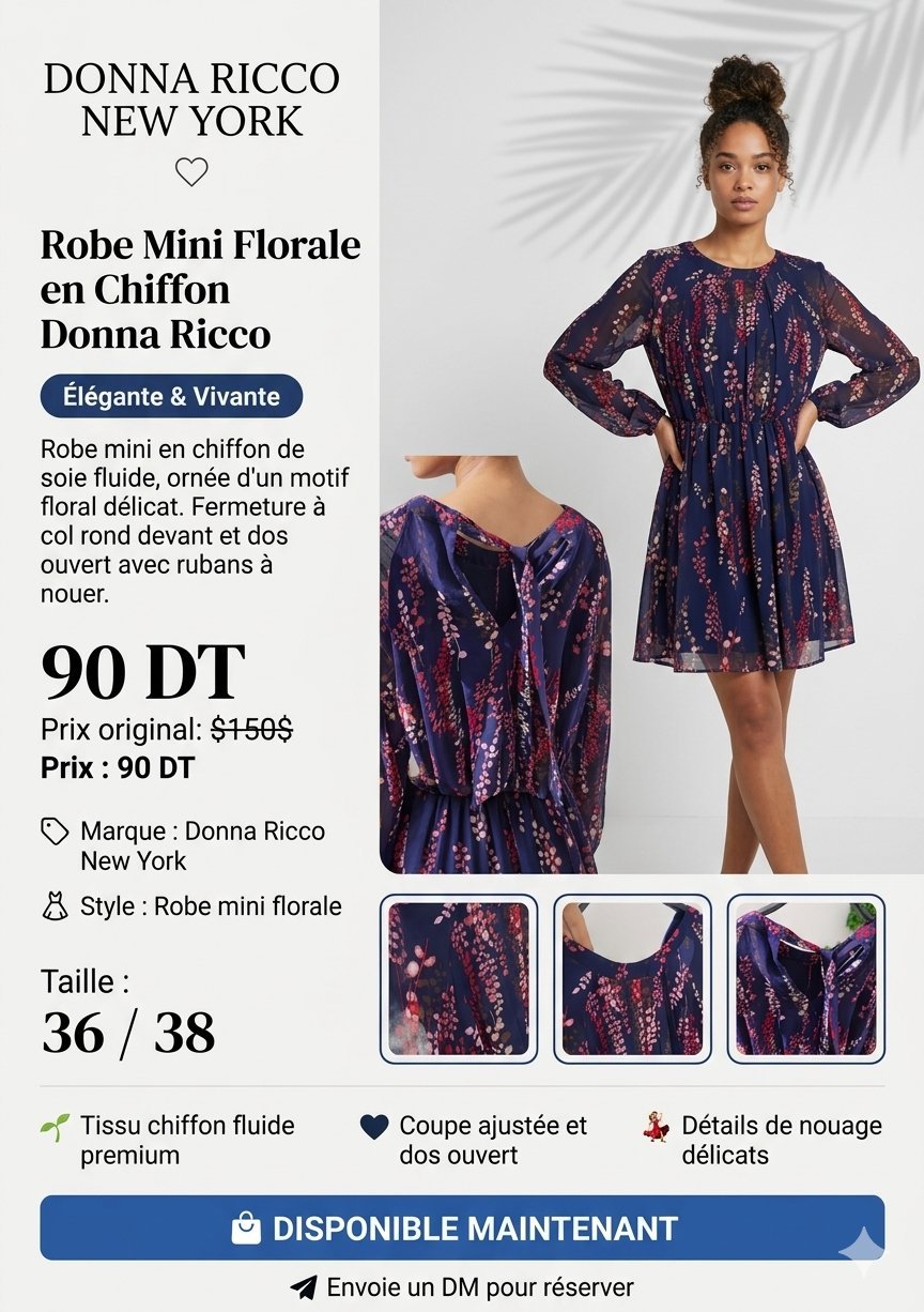Robe Mini Florale Donna Ricco New York