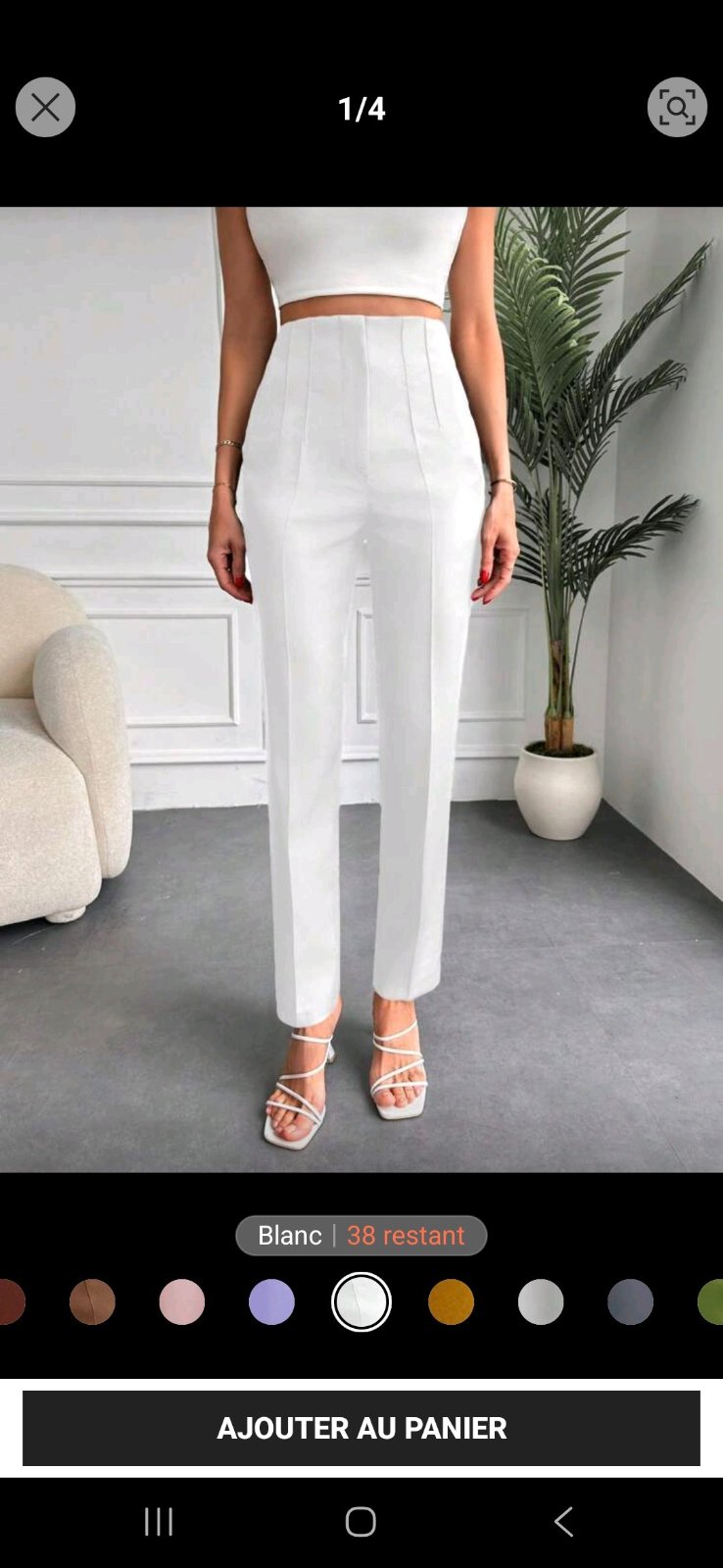 Pantalon blanc shein