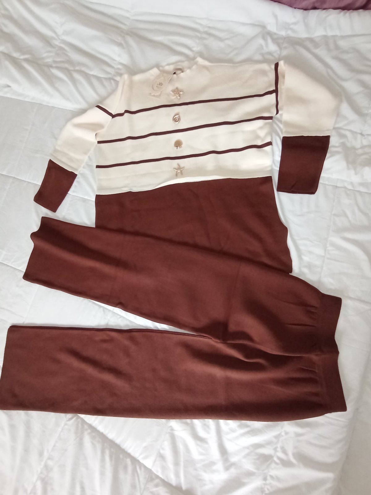 Set bicoleur marron