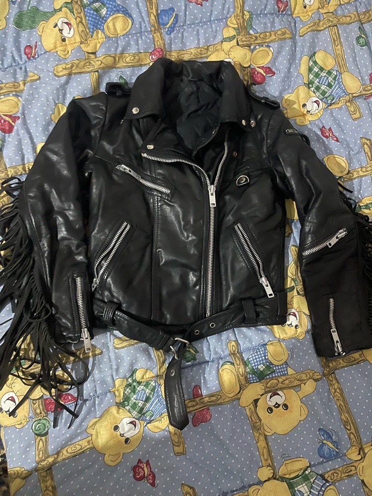 Veste cuir en noir de la marque Heni gericke Style Motorrad ou cavalier Taille S /m hyper chaude 