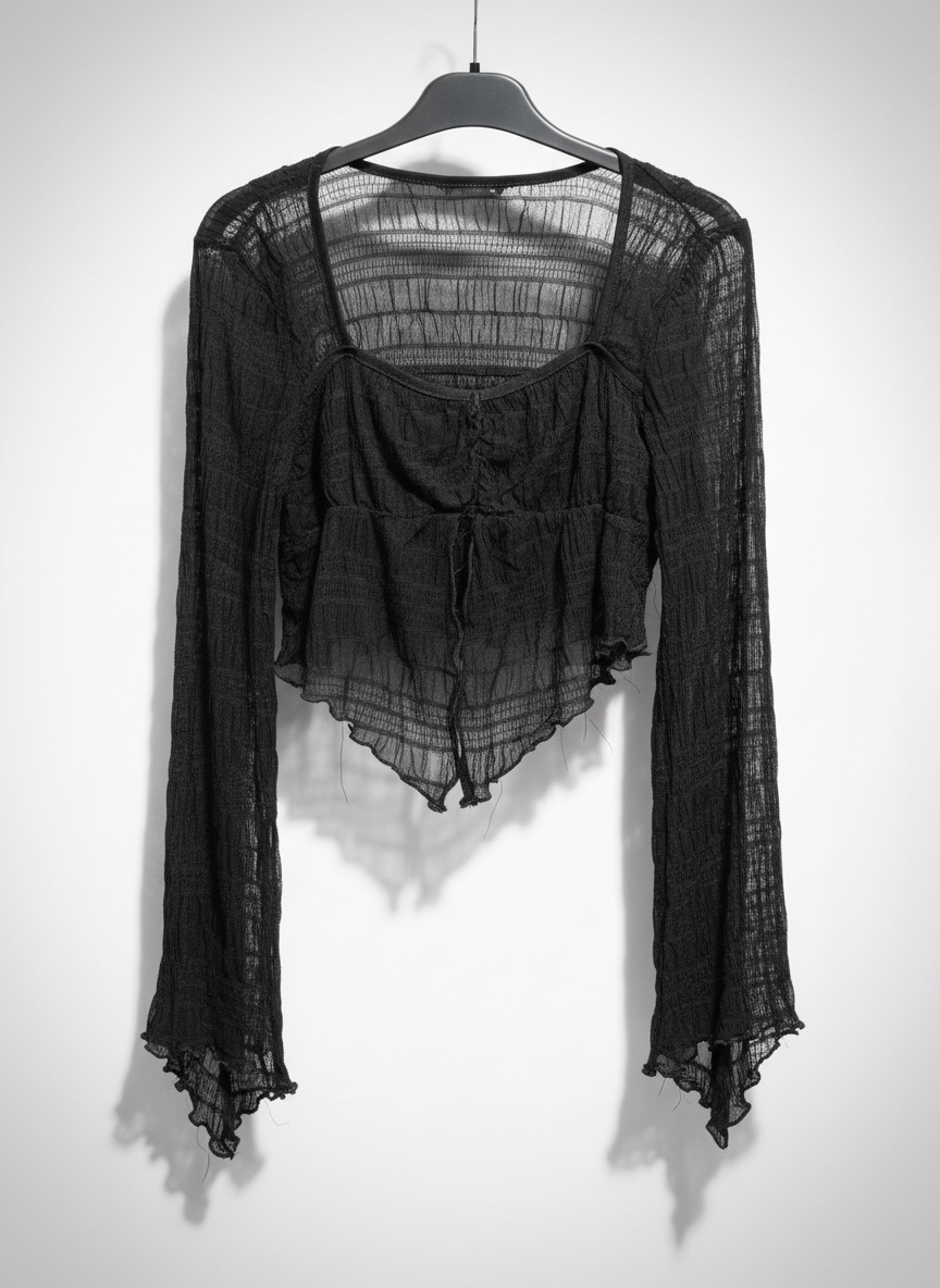 🖤 Top transparent SHEIN noir – Taille S 🖤