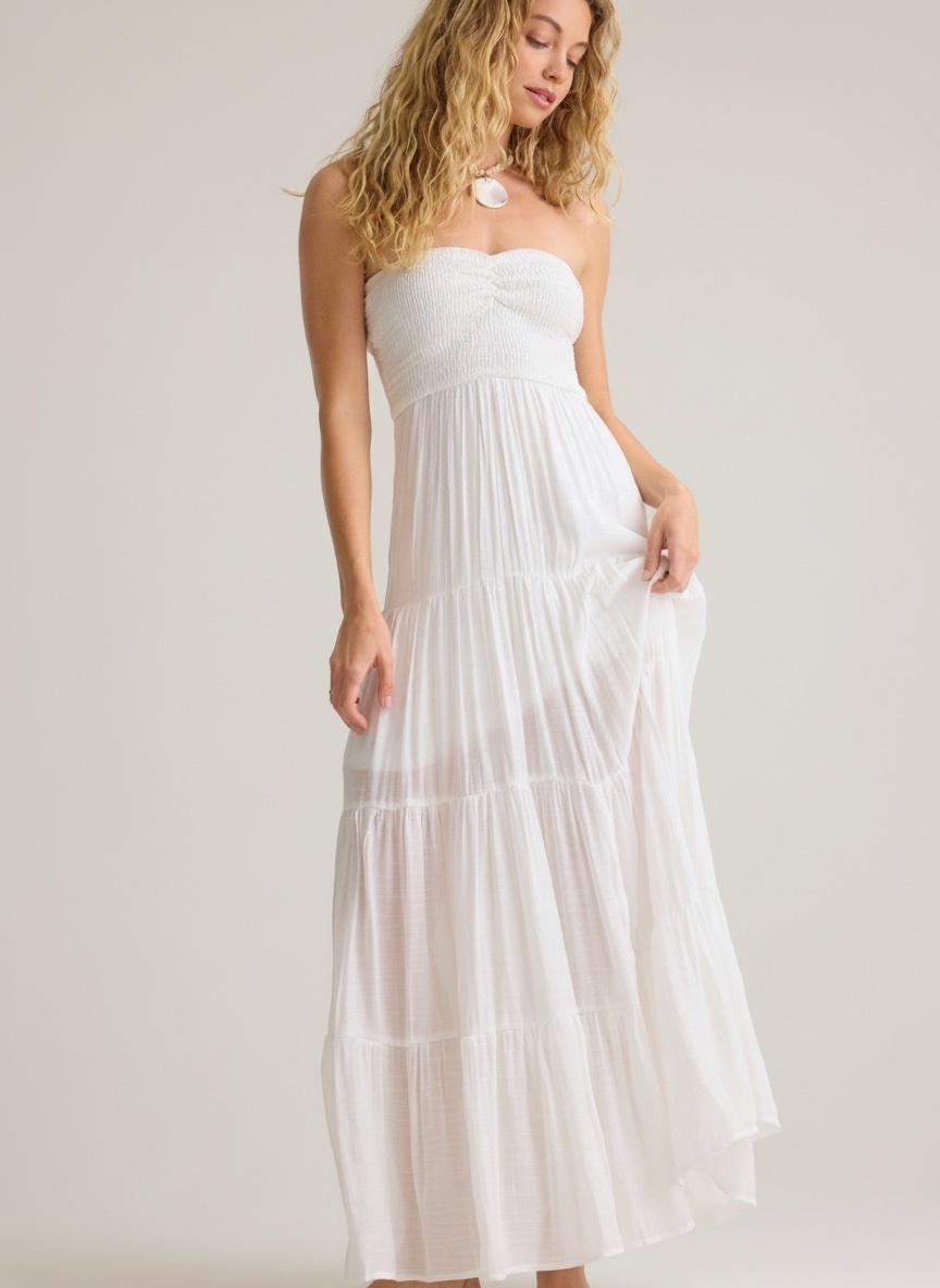 Robe blanche longue boheme