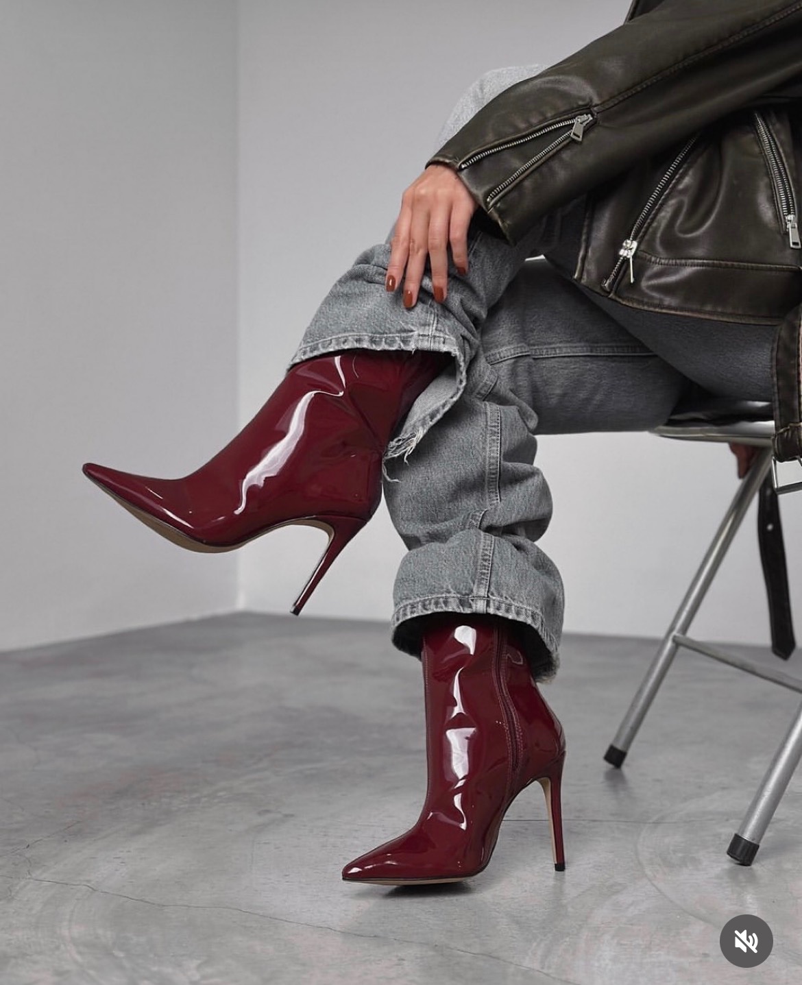 Bottes vernie burgandy