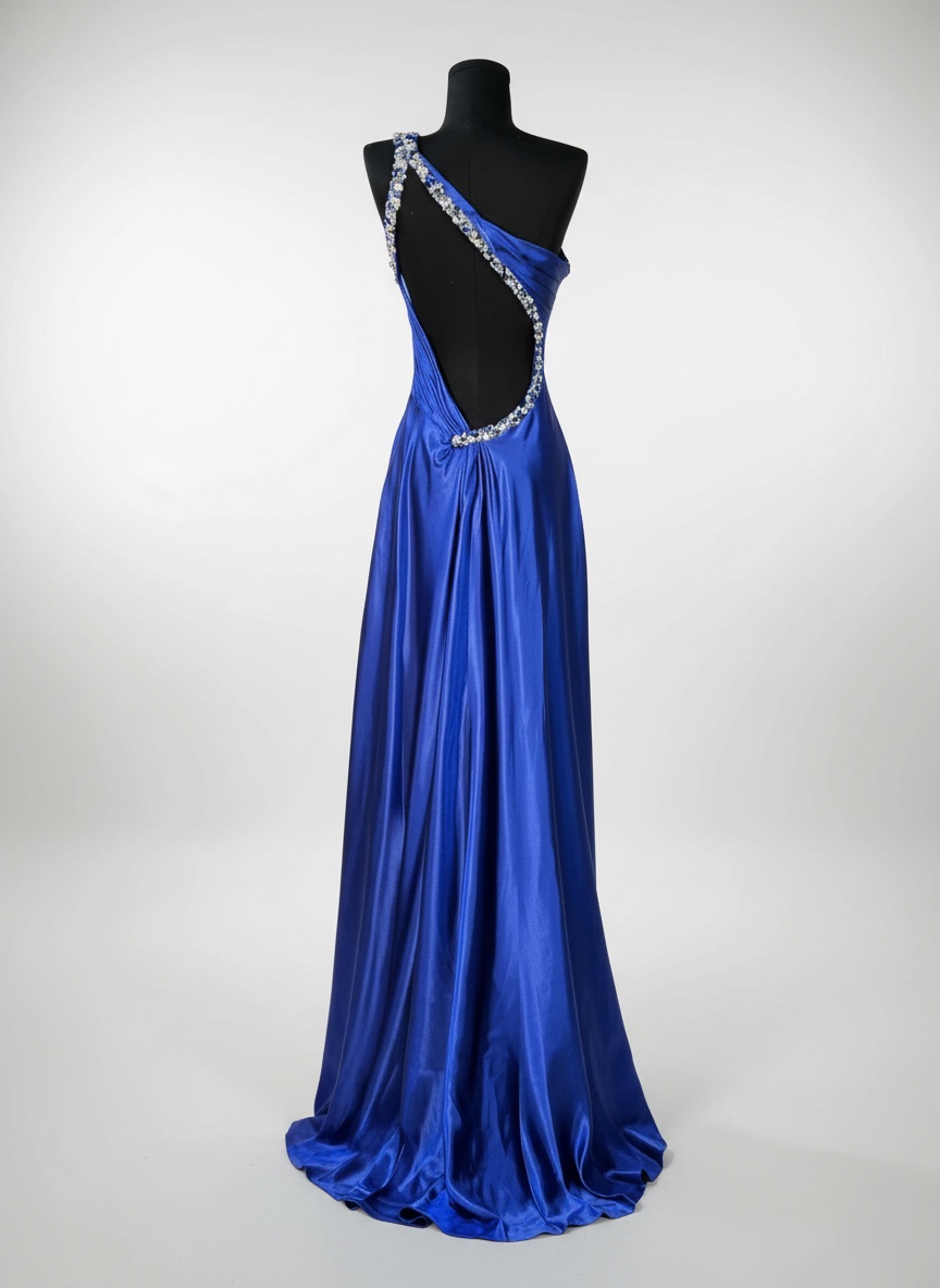 Robe de soirée ornée de cristaux scintillants